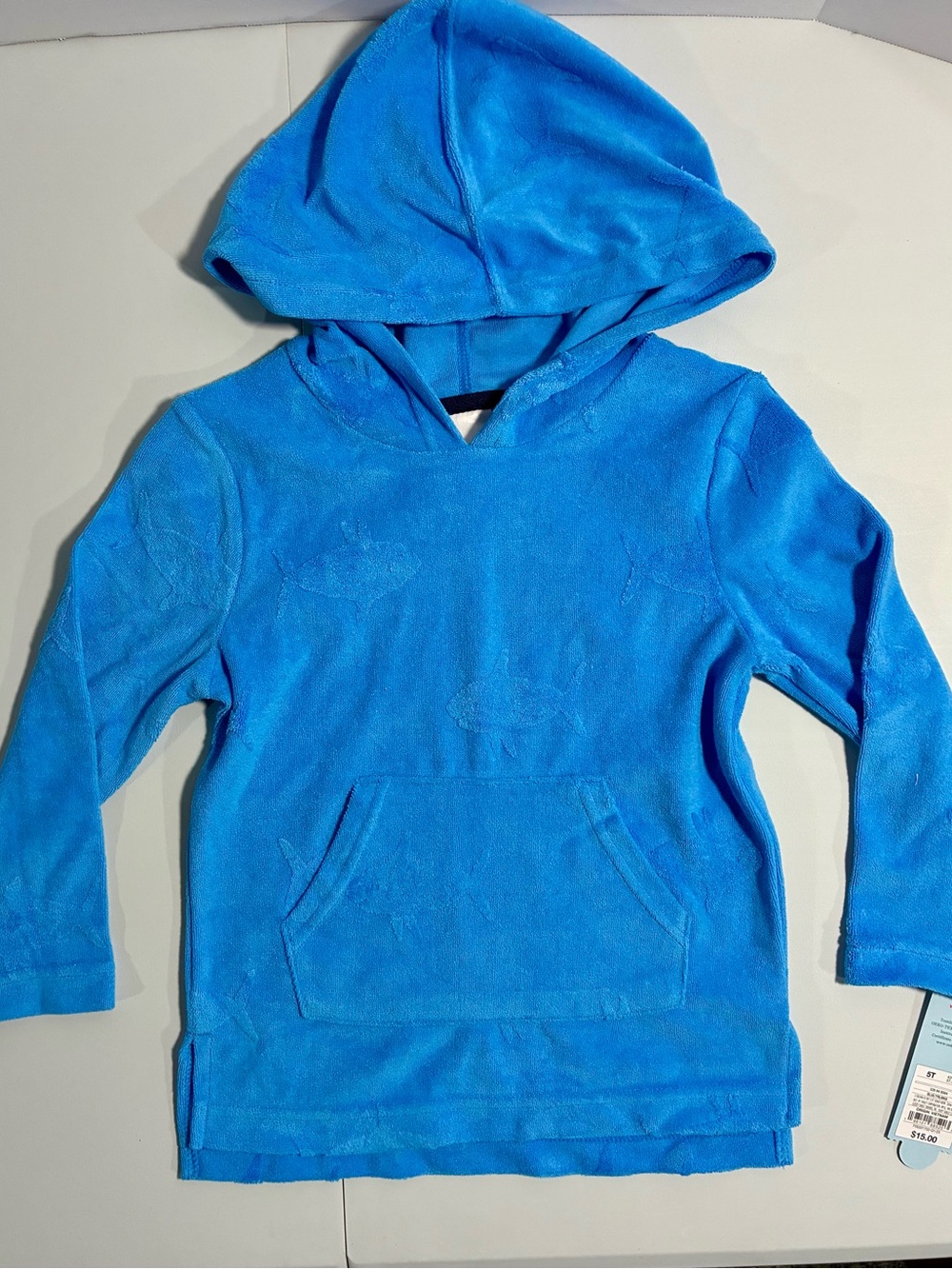 Cat & Jack Bright Blue Hooded Kids Swim Coverup